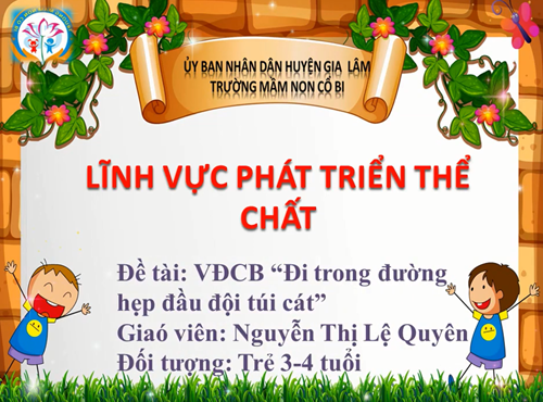 Thể dục: VĐCB: Đi trong đường hẹp đầu đội túi cát - MGB